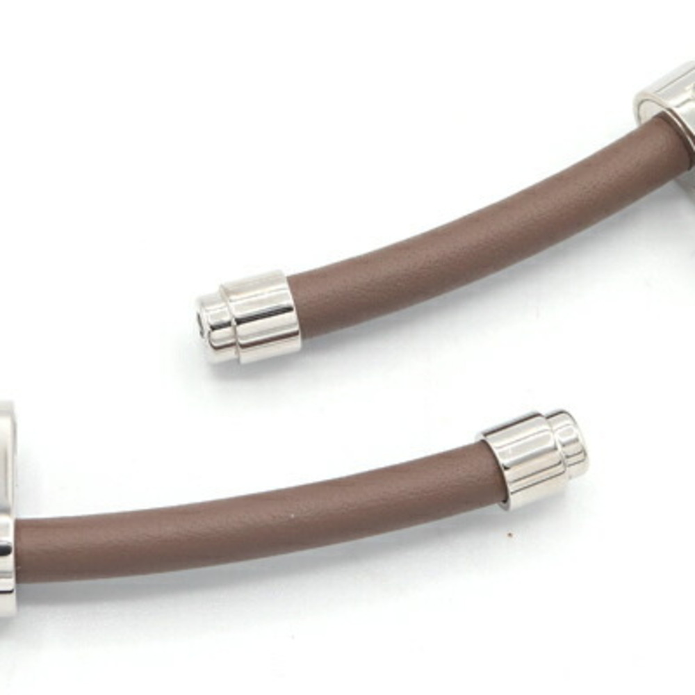 LOUIS VUITTON Gray Leather Necklace - Picture 4 of 6